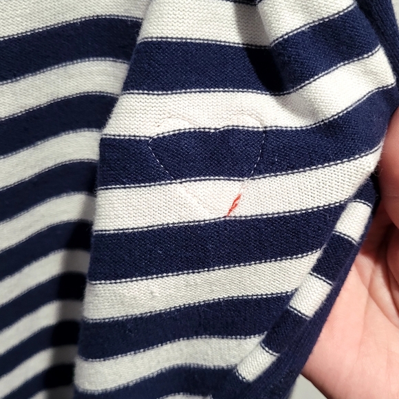 Comme des Garçons PLAY Striped V-Neck Cardigan Heart Logo Size L - Picture 8 of 8